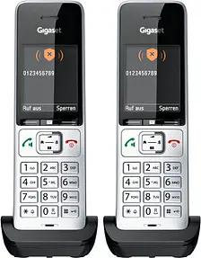 2 Gigaset COMFORT 500HX duo Zusatz-Mobilteile schwarz-silber