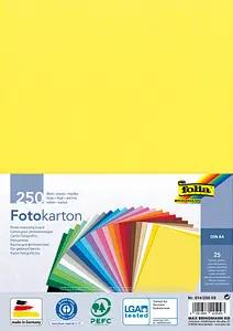 folia Fotokarton farbsortiert 300 g/qm 250 Blatt