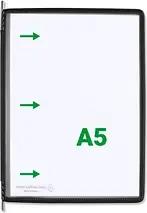 20 tarifold Sichttafeln DIN A5 schwarz, Öffnung seitlich
