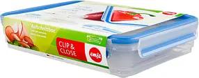 emsa Frischhaltedose CLIP & CLOSE 6,0 cm hoch transparent 1,65 l, 1 St.