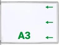 10 tarifold Sichttafeln mit 5 Aufsteckreitern DIN A3 quer grau, Öffnung seitlich
