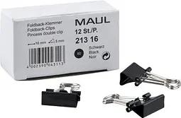 12 MAUL Foldbackklammern schwarz 1,5 cm