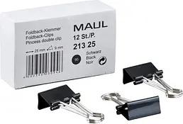 12 MAUL Foldbackklammern schwarz 2,5 cm