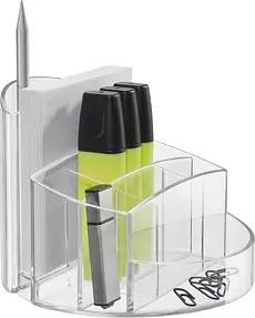 HAN Stiftehalter RONDO transparent Polystyrol 9 Fächer 14,0 x 14,0 x 10,9 cm