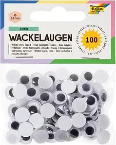 folia Wackelaugen weiß 10,0 mm Ø 10,0 mm 100 St.