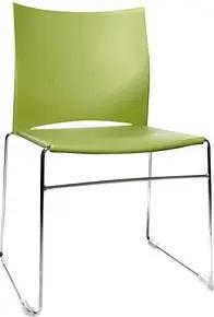 4 Topstar Besucherstühle W-Chair CH490-5 grün Kunststoff