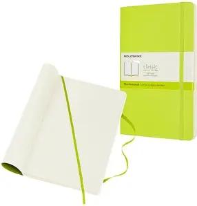 MOLESKINE Notizbuch Classic Collection flexibler Einband ca. DIN A5 blanko, hellgrün Softcover 240 Seiten