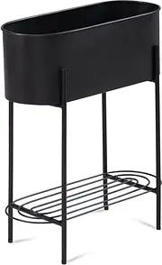 WOHNLING Pflanzenständer Metall schwarz rechteckig 51,0 x 65,0 cm