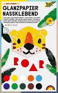 folia Buntpapier gummiert farbsortiert 80 g/qm 10 Blatt