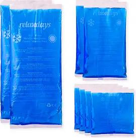 relaxdays Kühlpad-Set 8er 10026303_0 blau, 1 Set