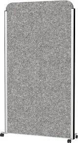 MAUL Akustik-Trennwand MAULcocoon 9701195, dunkelgrau 100,0 x 182,0 cm mit Rollen
