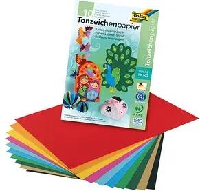 folia Tonpapier farbsortiert 130 g/qm 10 Blatt