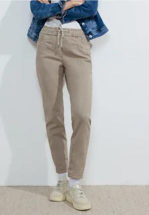 Cecil Damen Casual Fit Joggpants in Beige, Gr: XXL