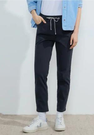 Cecil Damen Casual Fit Joggpants in Blau, Gr: XXL