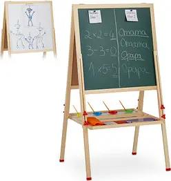 relaxdays Kindertafel 59,0 x 59,0 cm weiß/grün
