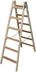 KRAUSE Stehleiter STABILO natur 2x 6 Sprossen, H: 175,0 cm