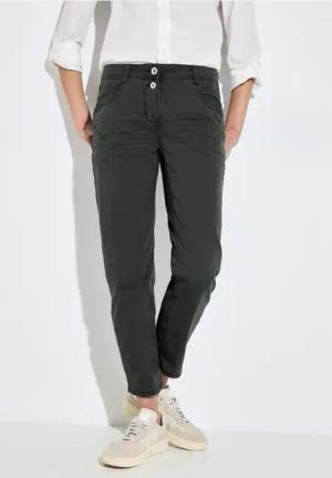 Cecil Damen Casual Fit Hose in Grün, Gr: 25