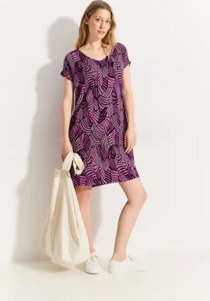 Cecil Damen Sommerkleid mit Print in Rot, Gr: XS