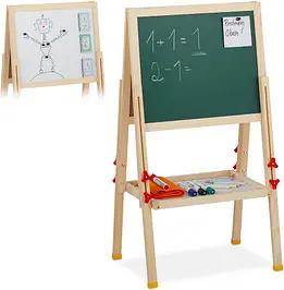 relaxdays Kindertafel 39,0 x 32,0 cm weiß/grün