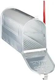 relaxdays Zeitungsrolle US Mail 10020770_0 silber mit Zeitungsfach