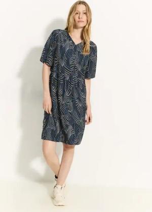 Cecil Damen Sommerkleid mit Print in Blau, Gr: XS