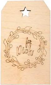 Rayher Geschenkanhänger natur Holz "für Dich"