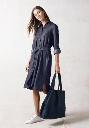 Cecil Damen Lyocellkleid in Blau, Gr: S