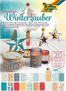 folia Motivblock Winterzauber farbsortiert 270 g/qm 1 Block