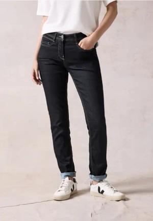 Cecil Damen Rinsed Jeans in Blau, Gr: 28