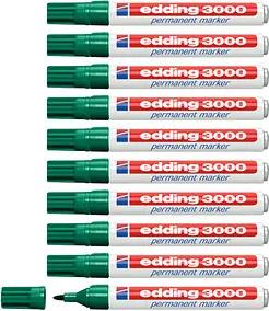edding 3000 Permanentmarker grün 1,5 - 3,0 mm, 10 St.