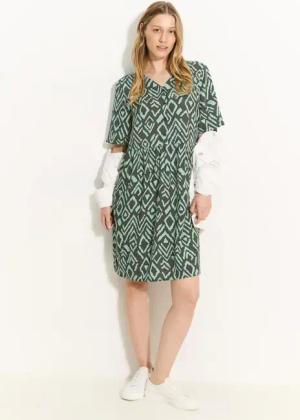 Cecil Damen Sommerkleid mit Print in Grün, Gr: XL