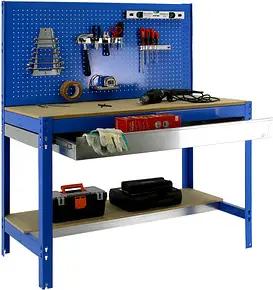 Simonrack Werkbank KIT SIMONWORK BT2 BOX 1200 + Gratis Deutschland-Schal blau 1 Schublade 120,0 x 61,0 x 144,5 cm