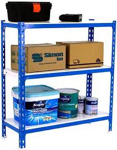 Simonrack Schwerlastregal SIMONCLICK 3 8425437085086 blau, weiß 90,0 x 50,0 x 100,0 cm