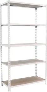 Simonrack Schwerlastregal MADERCLICK MEGAPLUS 5 8425437077531 weiß 120,0 x 40,0 x 200,0 cm