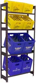 Simonrack Getränkekistenregal SIMONBOTTLE 4 8425437129698 anthrazit 80,0 x 30,0 x 200,0 cm