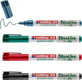 edding 25 EcoLine Permanentmarker farbsortiert 1,0 mm, 4 St.