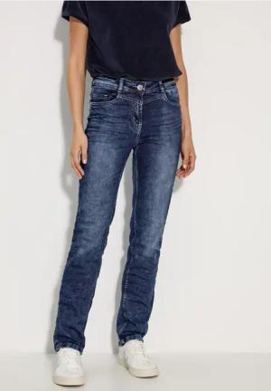 Cecil Damen Jeans Slim Fit in Blau, Gr: 29