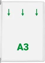 20 tarifold Sichttafeln DIN A3 weiß, Öffnung oben