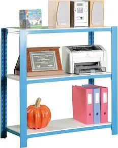 Simonrack Schwerlastregal OFFICCLICK 3 8435104916681 blau, weiß 90,0 x 30,0 x 100,0 cm