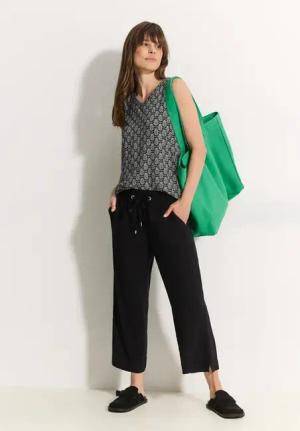 Cecil Damen Print Top in Schwarz, Gr: XXL