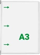 20 tarifold Sichttafeln DIN A3 weiß, Öffnung seitlich
