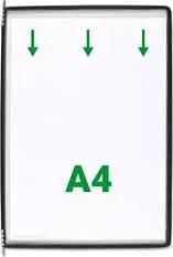 20 tarifold Sichttafeln DIN A4 schwarz, Öffnung oben