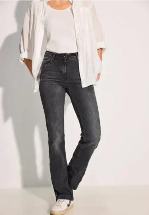 Cecil Damen Jeans im Slim Fit in Grau, Gr: 27