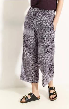 Cecil Damen Patchwork Print Hose in Rot, Gr: XL