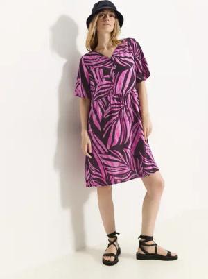 Cecil Damen Sommerkleid mit Print in Rot, Gr: XXL