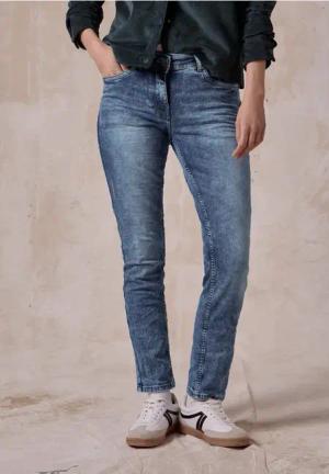Cecil Damen Jeans im Casual Fit in Blau, Gr: 25