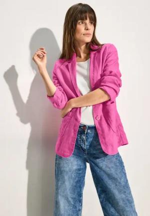 Cecil Damen Leinen-Blazer in Pink, Gr: XS
