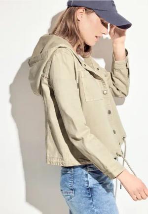 Cecil Damen Overshirt Jacke in Beige, Gr: XXL