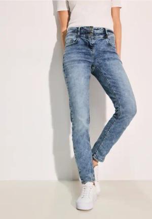 Cecil Damen Jeans im Slim Fit in Blau, Gr: 31