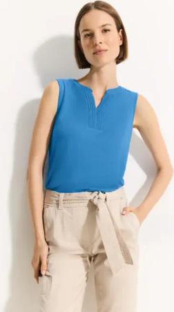 Cecil Damen Top mit Deko Element in Blau, Gr: XXL